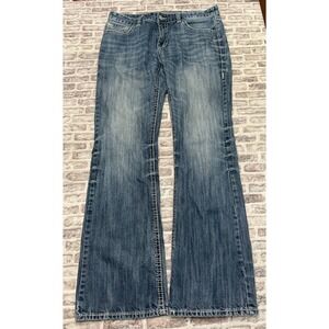 Rock & Roll Jeans 38x34 Pistol Straight Contrast Western Cowboy Rodeo Whisker